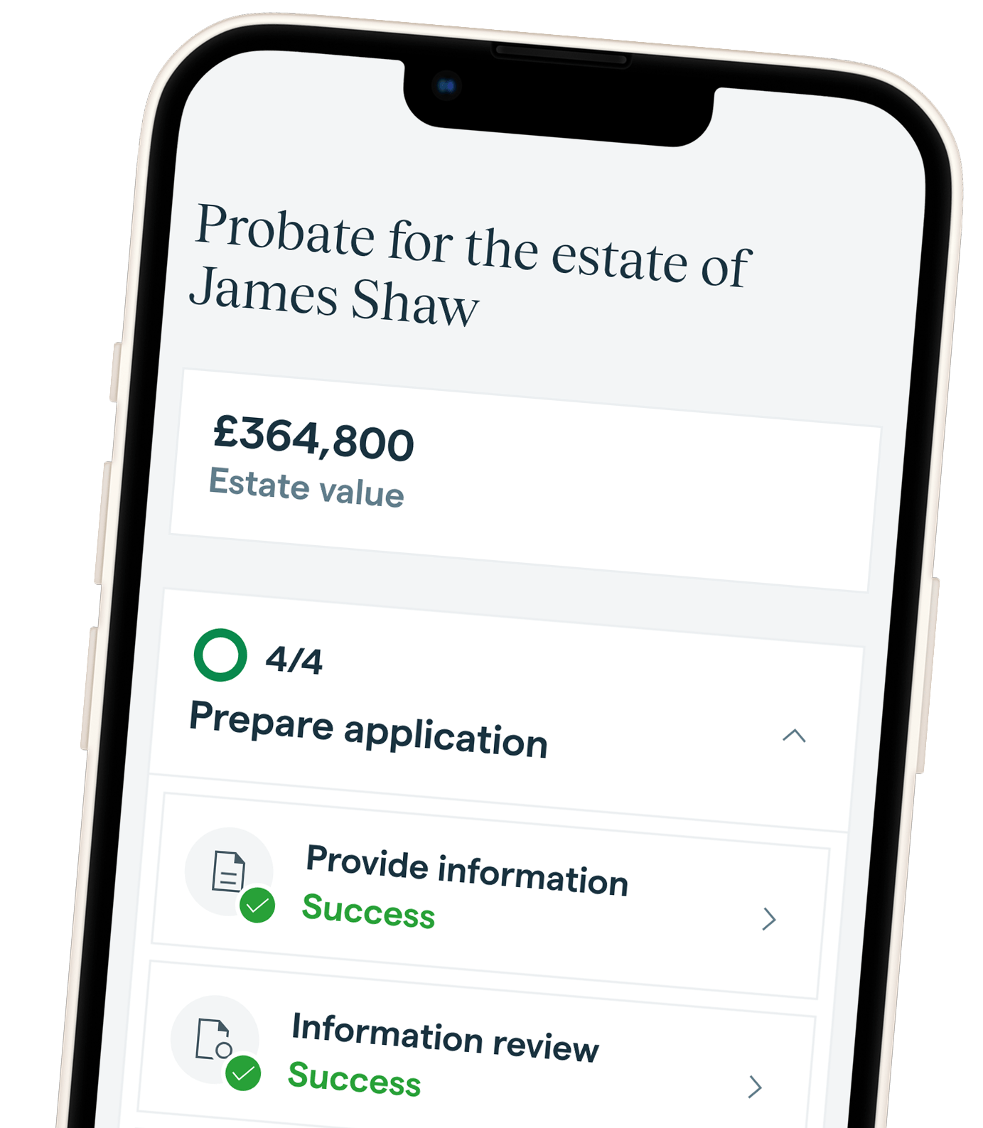 Trustestate app interface demonstration