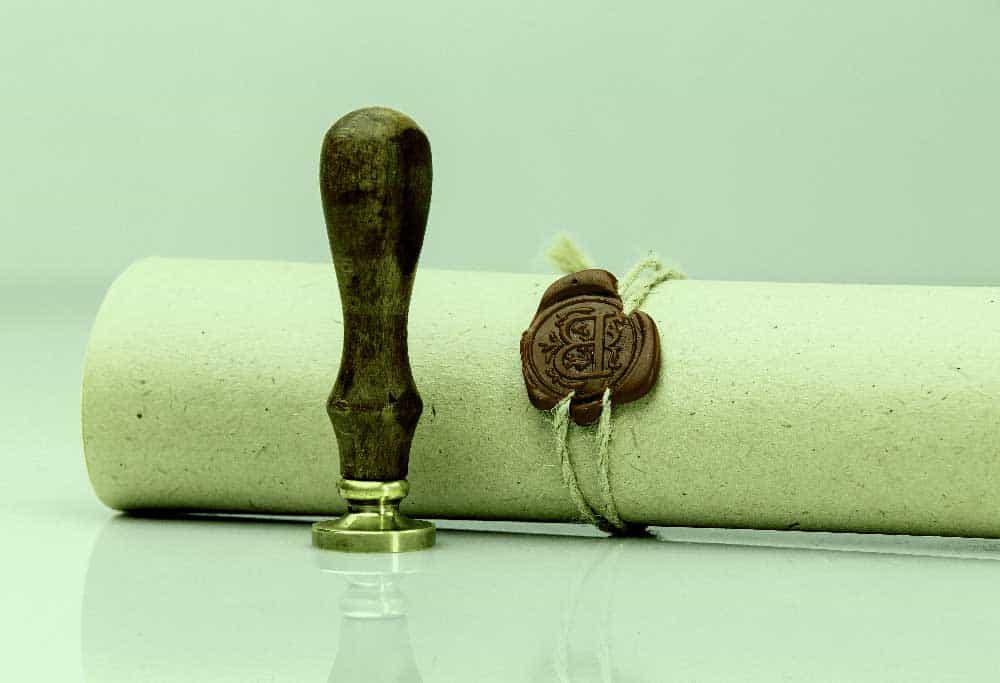 Stamping of probate legal documents